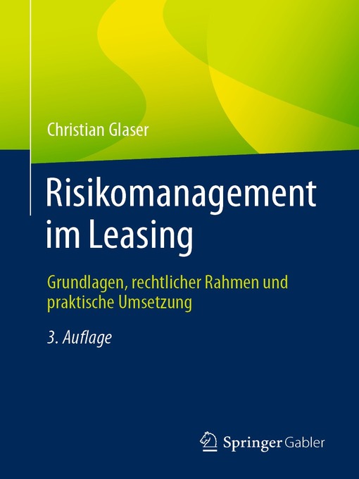 Title details for Risikomanagement im Leasing by Christian Glaser - Available